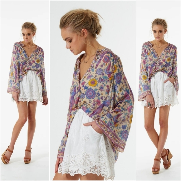 Spell designs lovebird blouse chamomile M gypsy - Picture 2 of 8